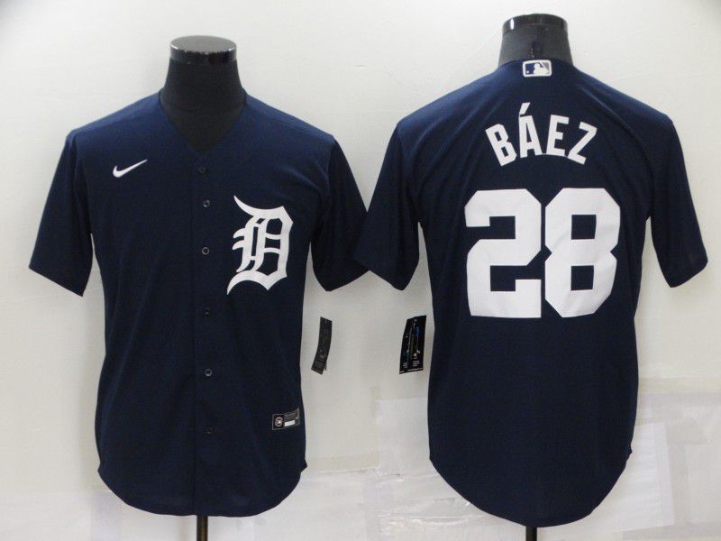 Men Detroit Tigers #28 Baez Blue Game Nike 2022 MLB Jersey->houston astros->MLB Jersey